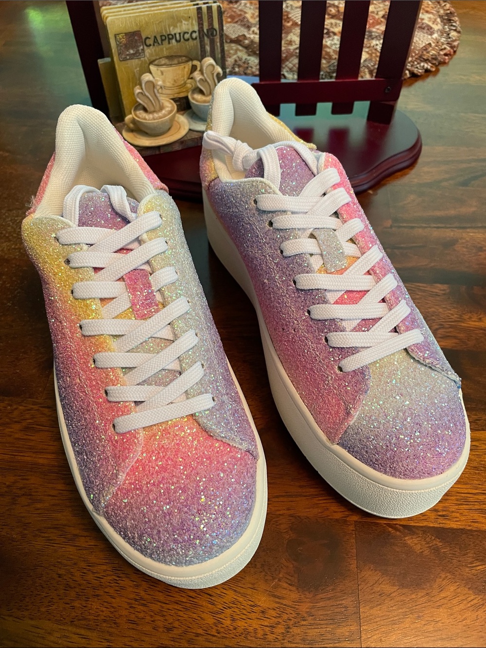 J. ADAMS Hero Platform Sneakers, Women’s 6.5, Rainbow